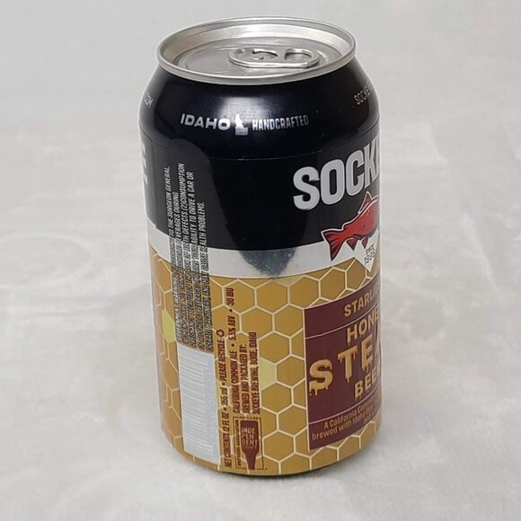 Sockeye Brewing Boise ID Starlight Honey Steam IPA Empty Beer Can Bottom Opened - Picture 3 of 7